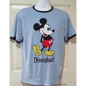 Mickey Mouse Disneyland Tshirt, Blue, Mens, Size Medium